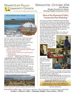 HVCC newsletter October / November 2016