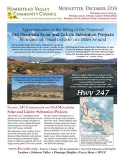 HVCC newsletter December 2018