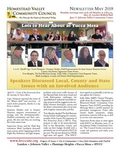 HVCC newsletter May 2019