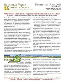 HVCC newsletter April / May 2016